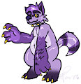 Purple Dog Character
