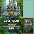 Sage Tiger Wall Scroll by Rukis