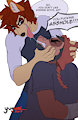 Kissing a ferret by Yuguni