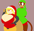 Santa Lilly Koopa and 'Lil' Helper Lilly Kong