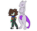 Chris and Mewtwo hanging out