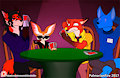 Foxes playing Poker - Patreon