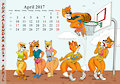 Fox Calendar 2017 - April