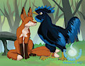 Fox and Chicken by SonicSpirit