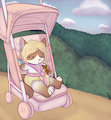 Sleepy Stroller Ride by KittyPrint