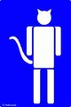 Furry Male Restroom Sign
