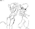 Gadget and Sally Dancer COMMISSION by alhedgehog