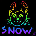 Rainbow Neon Doodle - Snow