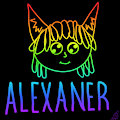 Rainbow Neon Doodle - Alexander