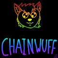 Rainbow Neon Doodle - Chain Wuff