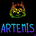 Rainbow Neon Doodle - Artemis