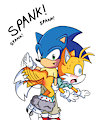 Re-Done: Sonic Spanking Tails by EmperorCharm