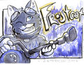 Frostcat The Time Sweeper Badge by Kitsumi