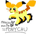 Ponychu Pikachu and Ponyta Fusion