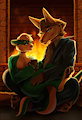 Bonding by the Fire - By Ruolina by Darkflamewolf