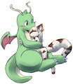 Dragonite used Cuddle! by eeveefan