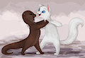 Request: Cat Dancing With An Otter - by Mn27
