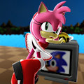 (MMD) Amy shows off her panties by MilkytheHedgie