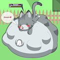 Voragotchi Full Belly Kitty (Voragotchi fanart) by Mircea