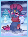 (Pokemon) Winter Weavile Making a Snowball