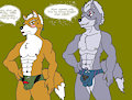 fox and wolf new speedo (colored) by luckylegs