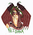 Stained Glass Style Bust Badge: Keidana