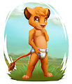 simba in diapers by furrychrome