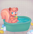 Doux's bath time