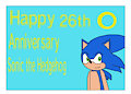 Happy 26th Anniversary Sonic the Hedgehog by ChelseaCatGirl