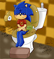 Commission - Sonic Going Potty!