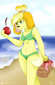 Isabelle at the beach
