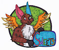 Stained Glass Style Bust Badge: Sweets