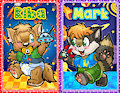 Kiba and Marks Megaplex badges by Marina Neira