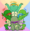 Chibi Turtles by donniepurple