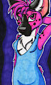 Pink Hyena In A Blue Dress Card