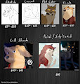 COMMISSION PRICES FOR 2017 - 2018 - DIGITAL ART