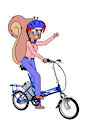 Ack! Old Art!!! Adult Tammy on Bike (CDRR & GsB) by ElfenSciuridae