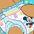 Huggies & Pampers diaper butt icon by KibaSWolf