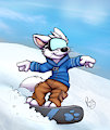 Pent snowboarding