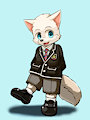 Pent in his school uniform