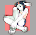 White rabbit girl