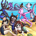 *YCH*_Cubs on the beach by Fuf