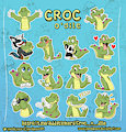 Croc O'Dile telegram stickers by pandapaco
