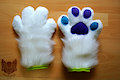 .: Lucy Fursuit Puffy Handpaws :.