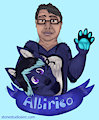 Albi Fursuit alter ego badge commish