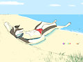 Relaxing at the beach by nh63879
