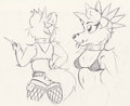 More Coyote Girl Sketches