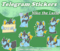 [Telegram Stickers] Nico the Luxio by LunaMuenster