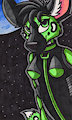 Green Painted Dog Space Card 2016