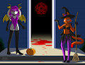 Trick or treat : Thallia and Relica by krezz